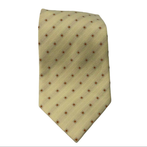 Armando Caruso Yellow Tie with Small Blocks - Picture 1 of 5